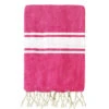 Traditionele Katoenen Handdoek 100 X 200 Cm Effen Met 3 Strepen