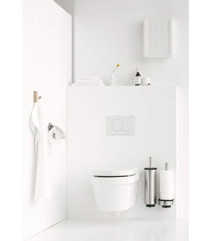 Brabantia Toiletrolhouder Met Klep, Profile - Matt Steel 4 Brabantia Toiletrolhouder Met Klep, Profile - Matt Steel - Afbeelding 4