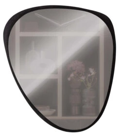 Spiegel Amal - Glas/MDF - Zwart - 63x52x1