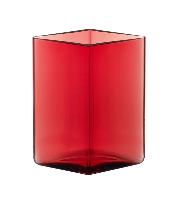 Iittala Ruutu Vaas 115x140mm Cranberry 1 Iittala Ruutu Vaas 115x140mm Cranberry