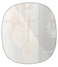 Exclusive Philou Spiegel - Glas/Metaal - Zwart - 60x55x0,5