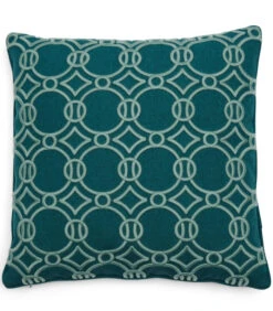Kussenhoes 50x50 - Mustique Rings Pillow Cover - Groen Blauw