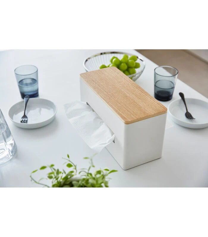 Yamazaki Tissue Case Double Sided - Rin - Natural 2 Yamazaki Tissue Case Double Sided - Rin - Natural - Afbeelding 2