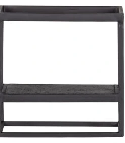 WOOOD Wandrek Binnen/Buiten Febe - Metaal - Zwart - 40x40x20