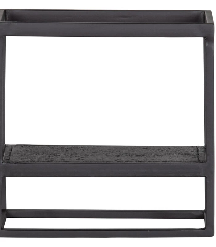 WOOOD Wandrek Binnen/Buiten Febe - Metaal - Zwart - 40x40x20 1 WOOOD Wandrek Binnen/Buiten Febe - Metaal - Zwart - 40x40x20