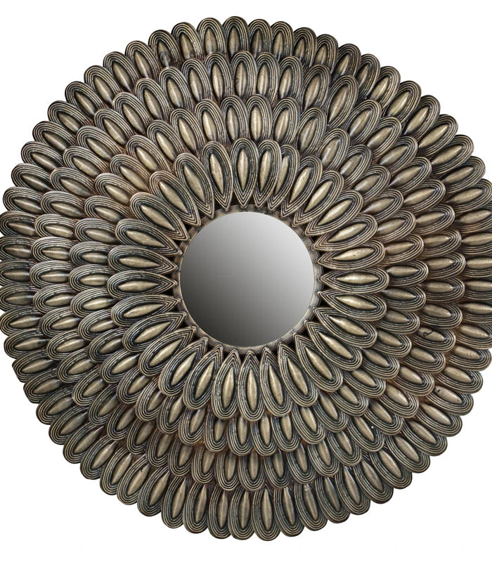 BePureHome Husk Spiegel - Metaal - Antique Brass - 83x83x4 1 BePureHome Husk Spiegel - Metaal - Antique Brass - 83x83x4