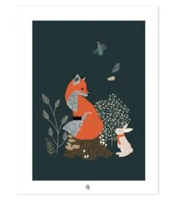 M. FOX - Kinderposter - Vos En Konijn
