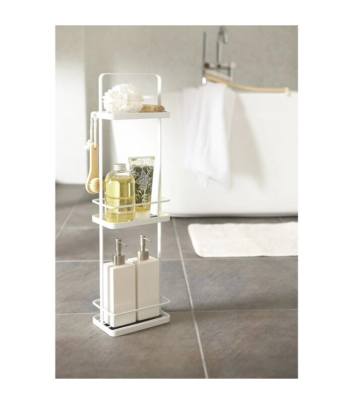 Yamazaki Bath Towel Hanger With 3 Bars - Tower - White 2 Yamazaki Bath Towel Hanger With 3 Bars - Tower - White - Afbeelding 2