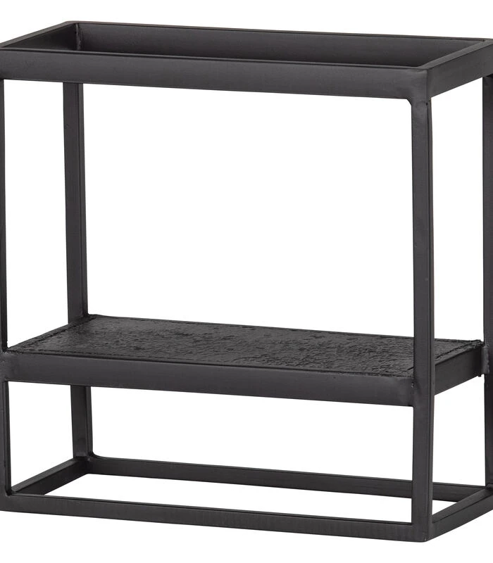 WOOOD Wandrek Binnen/Buiten Febe - Metaal - Zwart - 40x40x20 3 WOOOD Wandrek Binnen/Buiten Febe - Metaal - Zwart - 40x40x20 - Afbeelding 3