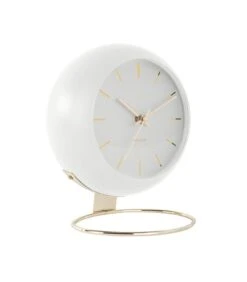 Karlsson Tafelklok Globe - Wit - 21x24,5x14cm
