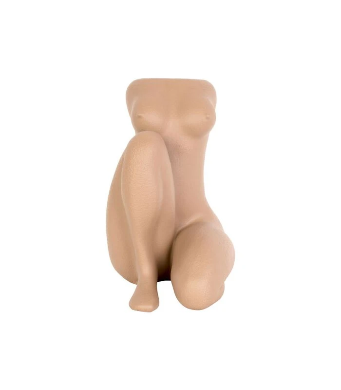 PRESENT TIME Bloempot Sitting Lady - Zandbruin - 22x28x37cm 1 PRESENT TIME Bloempot Sitting Lady - Zandbruin - 22x28x37cm