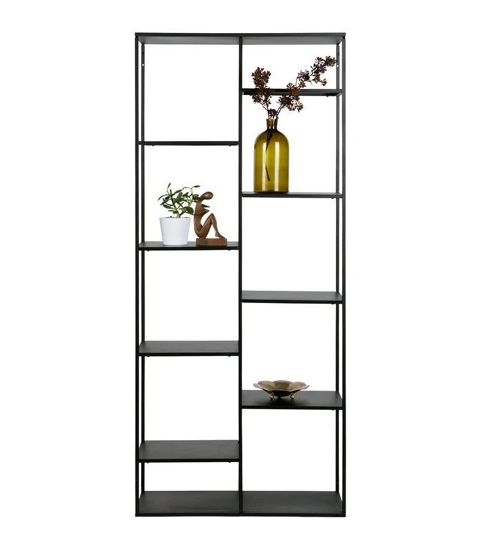 Exclusive June Rek - Metaal - Zwart - 195x85x35 1 Exclusive June Rek - Metaal - Zwart - 195x85x35