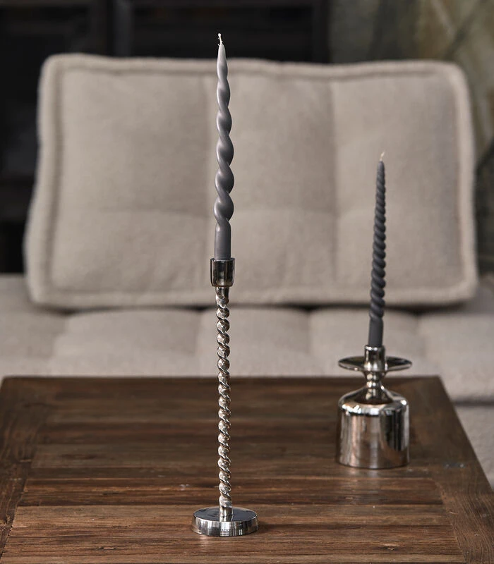 Kandelaar RM Spiral Zilver 2 Kandelaar RM Spiral Zilver - Afbeelding 2