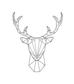 PRESENT TIME Memo Bord Linea Deer - Zwart - 75x58x7,5cm -Dagelijkse Boodschappen Winkel 13ae8d5533574b1093770a8c26f7bf96