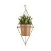 PRESENT TIME Hangende Plantenpot Spatial Diamond - IJzer Karamel Bruin - 13x12cm