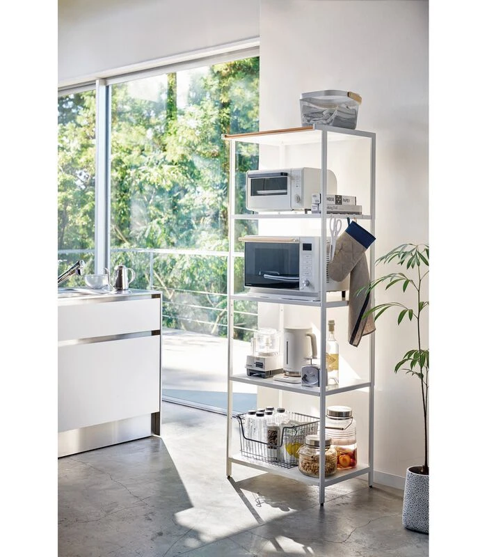 Yamazaki 5-Tiered Storage Rack - Tower - White 5 Yamazaki 5-Tiered Storage Rack - Tower - White - Afbeelding 5