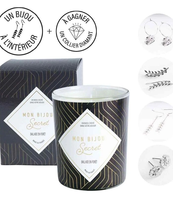 Geurkaars Ceder Met Zilveren Oorbellen 2 Geurkaars Ceder Met Zilveren Oorbellen - Afbeelding 2