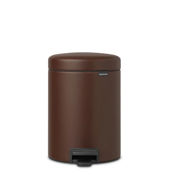 Brabantia NewIcon Pedaalemmer, 5 Liter - Mineral Cosy Brown 1 Brabantia NewIcon Pedaalemmer, 5 Liter - Mineral Cosy Brown