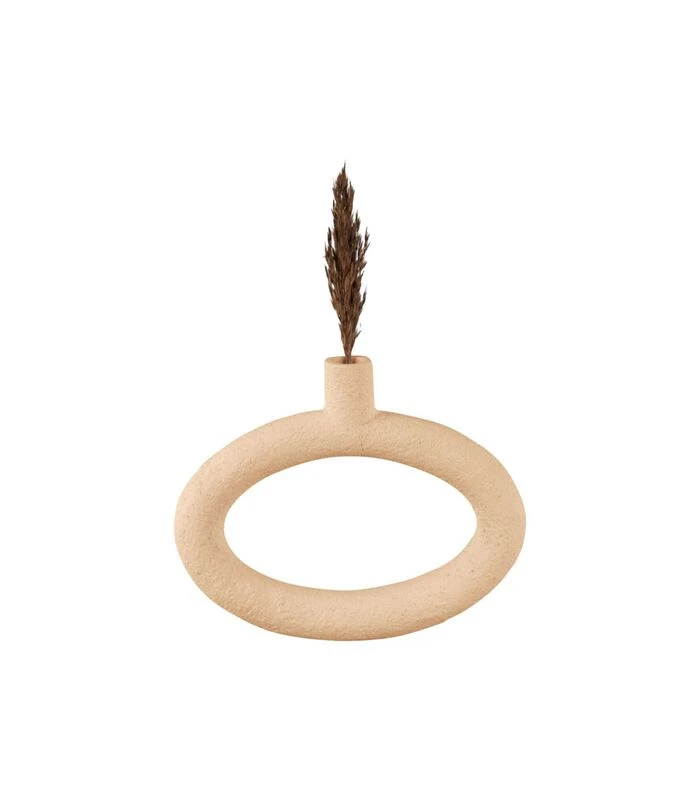 PRESENT TIME Vaas Ring - Zandbruin - 25x3,5x20,5cm 2 PRESENT TIME Vaas Ring - Zandbruin - 25x3,5x20,5cm - Afbeelding 2
