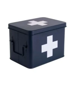 PRESENT TIME Medicijnkist - Medium - Metaal Mat Donkerblauw - 21,5x15,5x16cm 7 PRESENT TIME Medicijnkist - Medium - Metaal Mat Donkerblauw - 21,5x15,5x16cm -Dagelijkse Boodschappen Winkel 1c739e1ae468403fbe29770b6680dd07