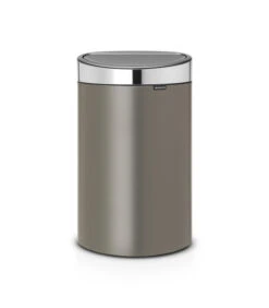 Brabantia Touch Bin New Afvalemmer, 40L Platinum/ Matt Steel