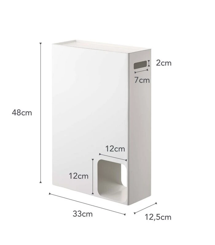 Yamazaki Toilet Paper Stocker - Plate - White 5 Yamazaki Toilet Paper Stocker - Plate - White - Afbeelding 5