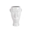 PRESENT TIME Plantenpot Mask - Glazuur Wit - Lang - 17,2x16,2x27,2cm