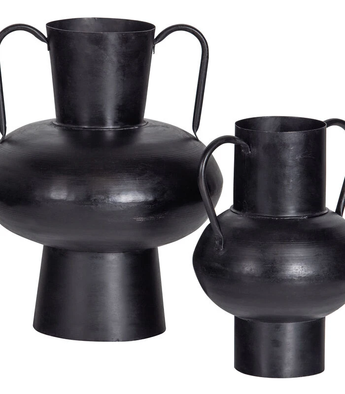 Exclusive Vere Vaas - Metaal - Zwart - 37x30x30 4 Exclusive Vere Vaas - Metaal - Zwart - 37x30x30 - Afbeelding 4