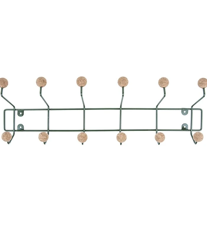 PRESENT TIME Hoedenrek Saturnus - Groen Met Kurken Bollen - 53,5x15x14cm 1 PRESENT TIME Hoedenrek Saturnus - Groen Met Kurken Bollen - 53,5x15x14cm