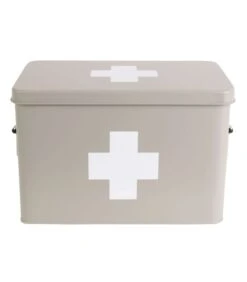 PRESENT TIME Medicijnkist - Large - Metaal Mat Warm Grijs - 31,5x19x21cm