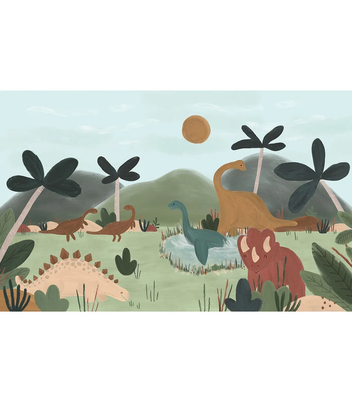 SUNNY Behang Wanddecoratie - Coole Dinosaurussen 2 SUNNY Behang Wanddecoratie - Coole Dinosaurussen - Afbeelding 2