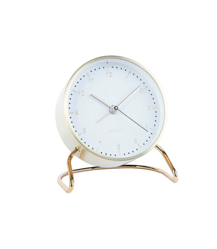 Karlsson Wekker Stylish Numbers - Wit - Ø9x11cm 1 Karlsson Wekker Stylish Numbers - Wit - Ø9x11cm