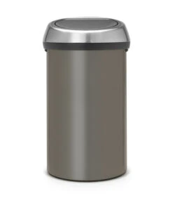 Brabantia Touch Bin, 60L - Platinum/ Steel Fingerprint Proof