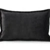 Kussen 60x40cm Velvet Zwart Lounge