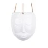 PRESENT TIME Hangende Plantenpot Mask - Glazuur Wit - 16,5x13,6x17,9cm