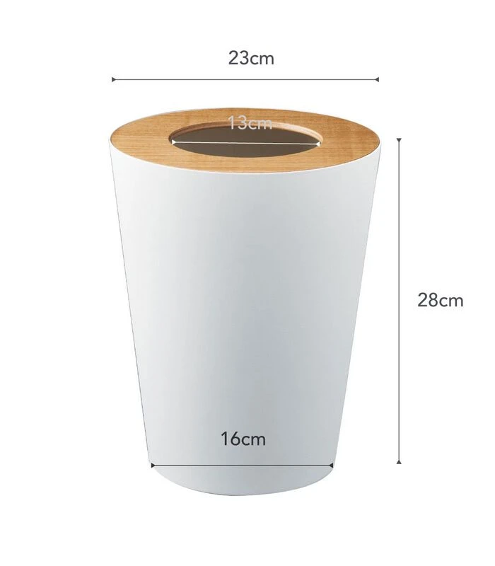 Yamazaki Trash Can Round - Rin - Natural 5 Yamazaki Trash Can Round - Rin - Natural - Afbeelding 5