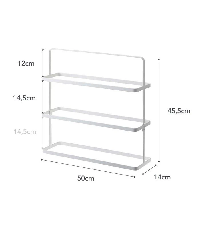 Yamazaki Shoe Rack Wide - Tower - White 5 Yamazaki Shoe Rack Wide - Tower - White - Afbeelding 5