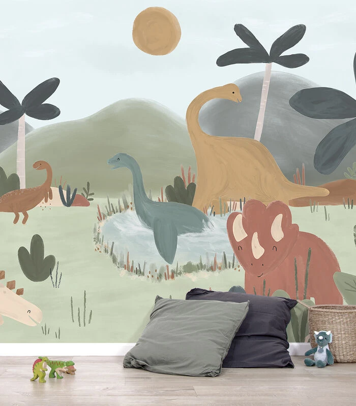 SUNNY Behang Wanddecoratie - Coole Dinosaurussen 3 SUNNY Behang Wanddecoratie - Coole Dinosaurussen - Afbeelding 3