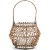 Waxinelichtjeshouder - Theelichthouder - Rustic Rattan Diagonal Weave - Naturel