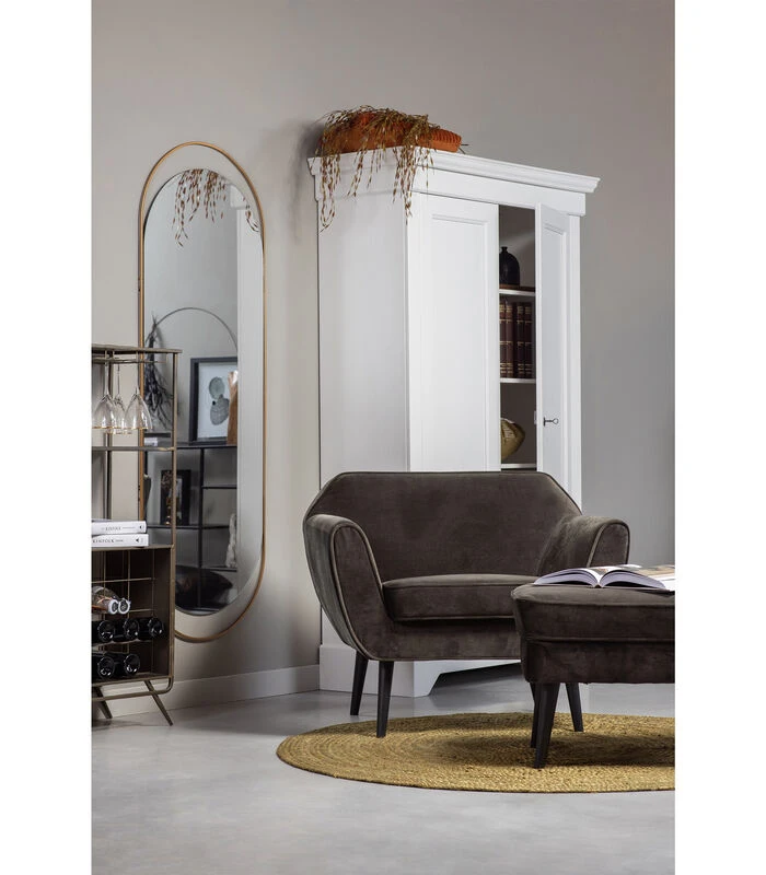 WOOOD Sanou Passpiegel Ovaal XL - Ijzer - Antique Brass - 168x60x1 2 WOOOD Sanou Passpiegel Ovaal XL - Ijzer - Antique Brass - 168x60x1 - Afbeelding 2