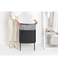 Brabantia Bo Wasbox, 60 Liter, Kunststof Deksel - Matt Black -Dagelijkse Boodschappen Winkel 2a28f56f489043b78badb5b78bf7e2c5