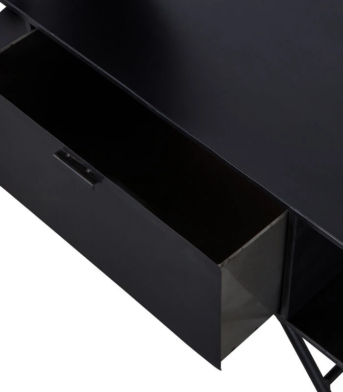 WOOOD Rink Kapstok Met Spiegel - Metaal - Zwart - 188x99x34 2 WOOOD Rink Kapstok Met Spiegel - Metaal - Zwart - 188x99x34 - Afbeelding 2