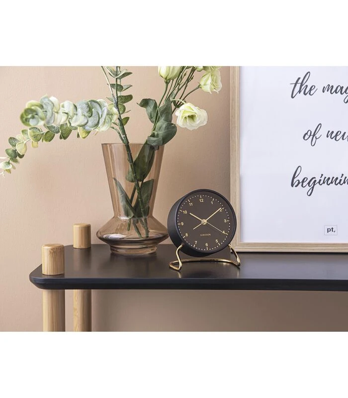 Karlsson Wekker Stylish Numbers - Zwart - Ø9x11cm 2 Karlsson Wekker Stylish Numbers - Zwart - Ø9x11cm - Afbeelding 2