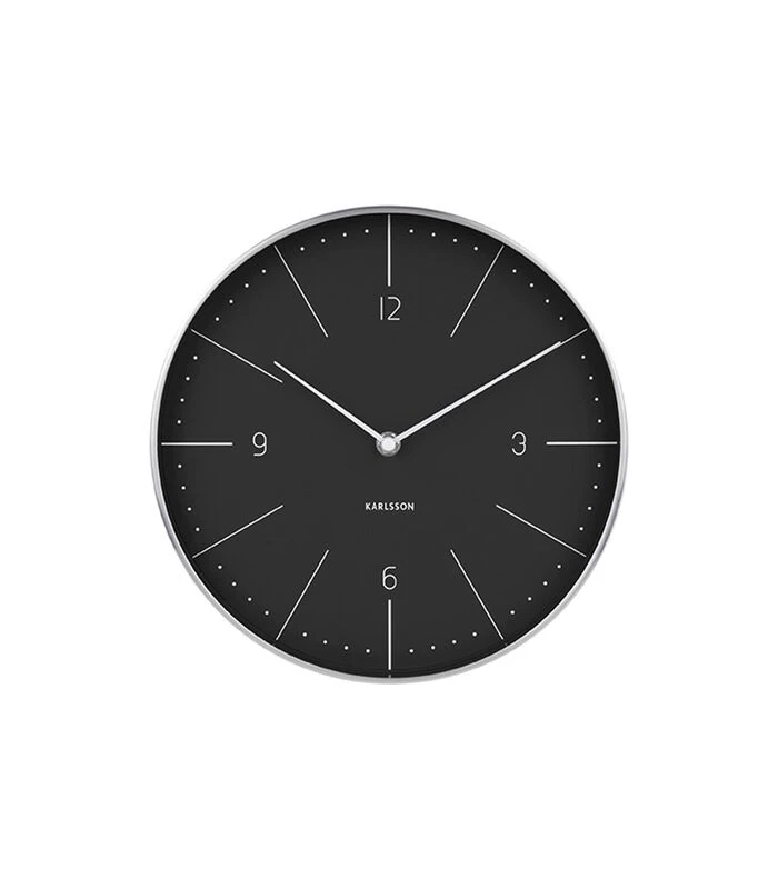 Karlsson Wandklok Normann Numbers - Zwart - Ø27,5cm 1 Karlsson Wandklok Normann Numbers - Zwart - Ø27,5cm
