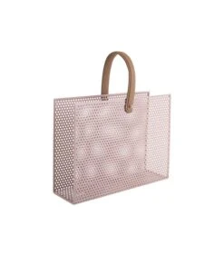 PRESENT TIME Tijdschriftenrek Perky Mesh - IJzer Licht Roze - 30x33x9cm -Dagelijkse Boodschappen Winkel 30b59b54c501420ab1e0acd25737f650
