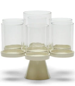 Kaarsenhouder, Windlicht, Decoratie En Stompkaarsen - Porto - Beige