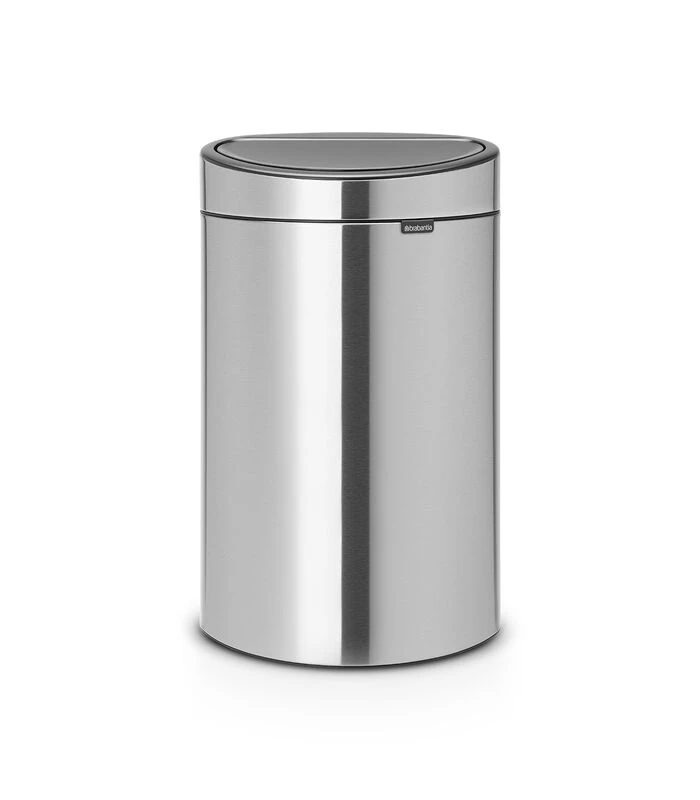 Brabantia Touch Bin New Recycle, 23/10L Matt Steel 1 Brabantia Touch Bin New Recycle, 23/10L Matt Steel