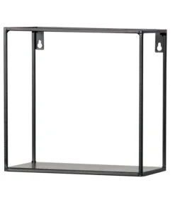 WOOOD Meert Kubus Wandrekjes - Metaal - Zwart - Set Van 2 -Dagelijkse Boodschappen Winkel 3171a22ff7e44b1d9260633e64f3faea