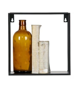 WOOOD Meert Kubus Wandrekjes - Metaal - Zwart - Set Van 2 -Dagelijkse Boodschappen Winkel 331cf6b46d7b45e5b945418a0ca9470a