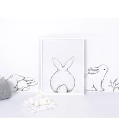 BUNNY - Kinderposter - Terug Konijn -Dagelijkse Boodschappen Winkel 3455a8dbebfb4d0dab2f38299672cebf